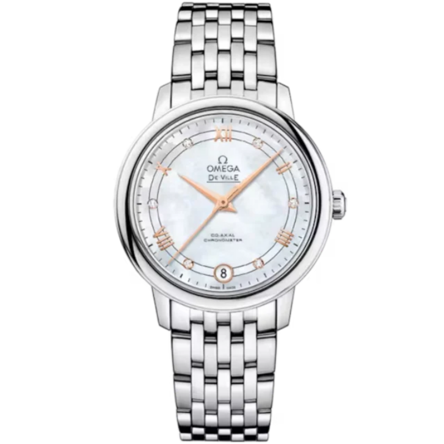 DE VILLE PRESTIGE 33 MM STAINLESS STEEL WITH MOTHER OF PEARL DIAL