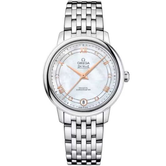 DE VILLE PRESTIGE 33 MM STAINLESS STEEL WITH MOTHER OF PEARL DIAL