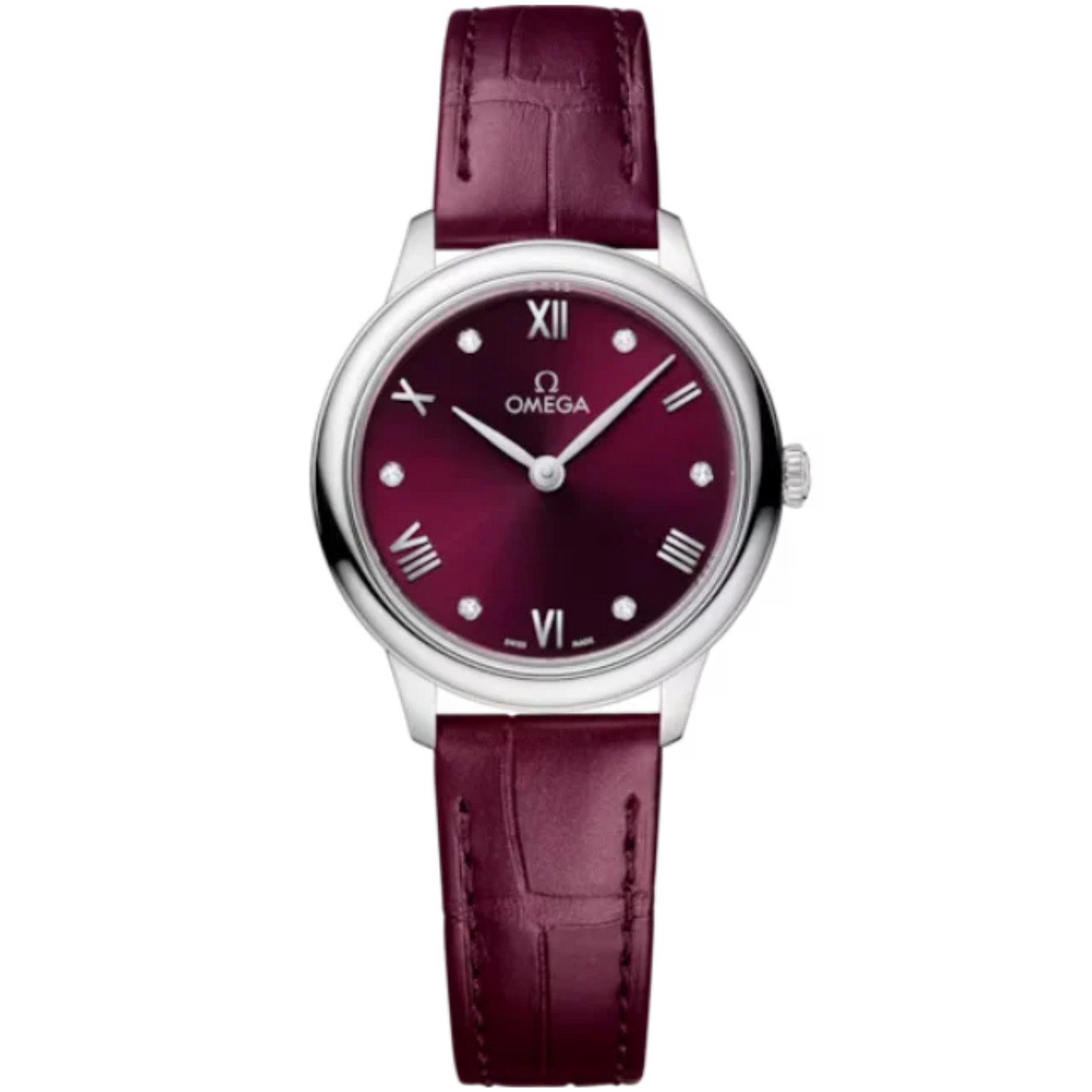 DE VILLE PRESTIGE 27 MM STAINLESS STEEL WITH RED DIAL