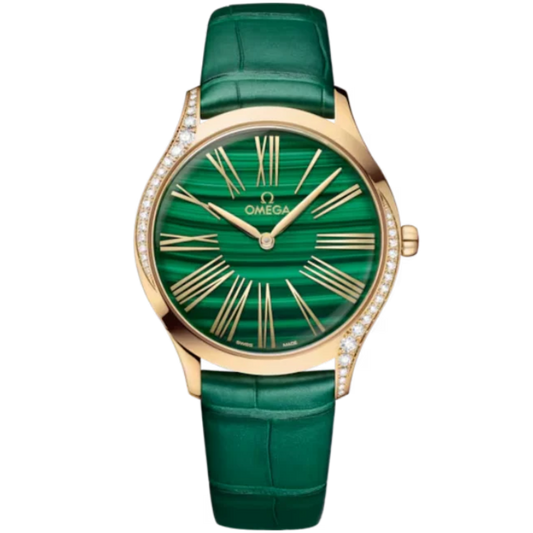 DE VILLE TRÉSOR 36 MM MOONSHINE™ GOLD WITH GREEN DIAL