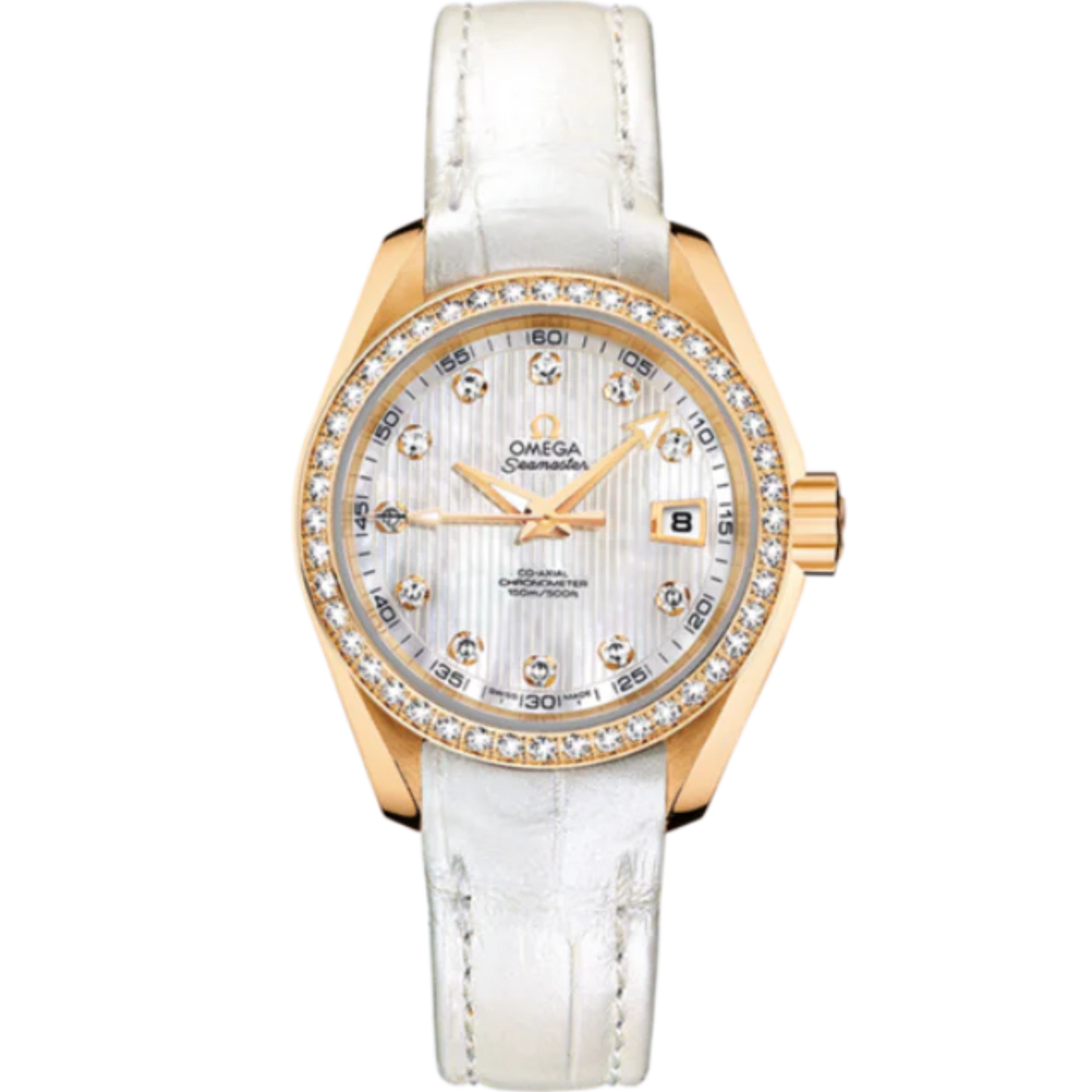 SEAMASTER AQUA TERRA 150M 30 MM YELLOW GOLD WITH MOTHER OF PEARL DIAL