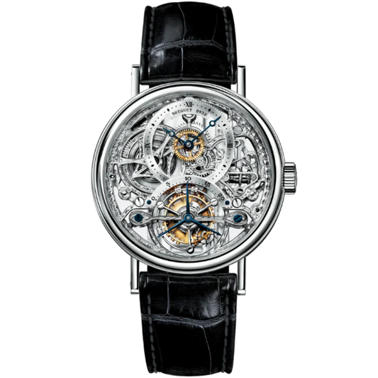 CLASSIQUE COMPLICATIONS 3355 35 MM PLATINUM WITH SILVER OPEN WORKED DIAL