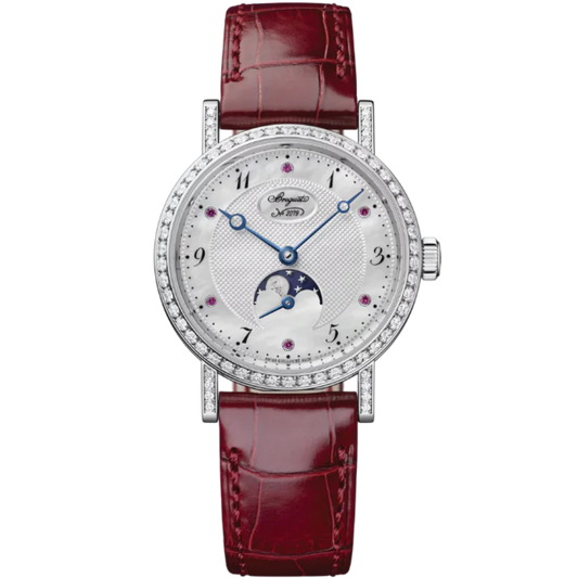 CLASSIQUE PHASE DE LUNE 9085 30 MM 18K WHITE GOLD WITH MOTHER OF PEARL DIAL