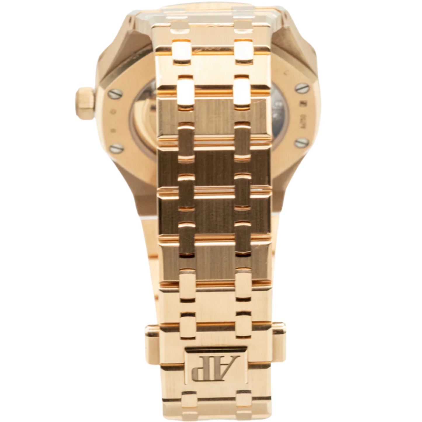 Royal Oak Selfwinding 50th Anniversary 34MM 18-Carat Pink Gold Bracelet Silver-Toned Dial With Grande Tapisserie Pattern 18-Carat Pink Gold Case Bezel Set With Brilliant-Cut Diamonds