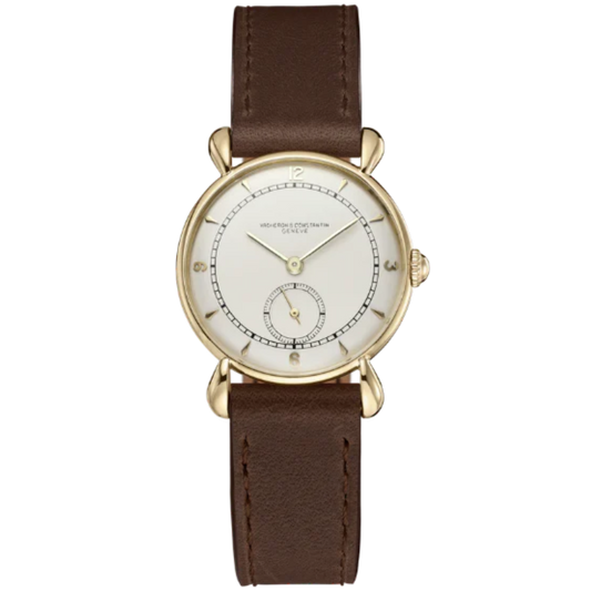 LES COLLECTIONNEURS TEARDROP 30 MM YELLOW GOLD WITH WHITE DIAL