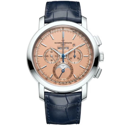 TRADITIONNELLE PERPETUAL CALENDAR CHRONOGRAPH 43 MM PLATINUM 950 WITH PINK BRASS DIAL
