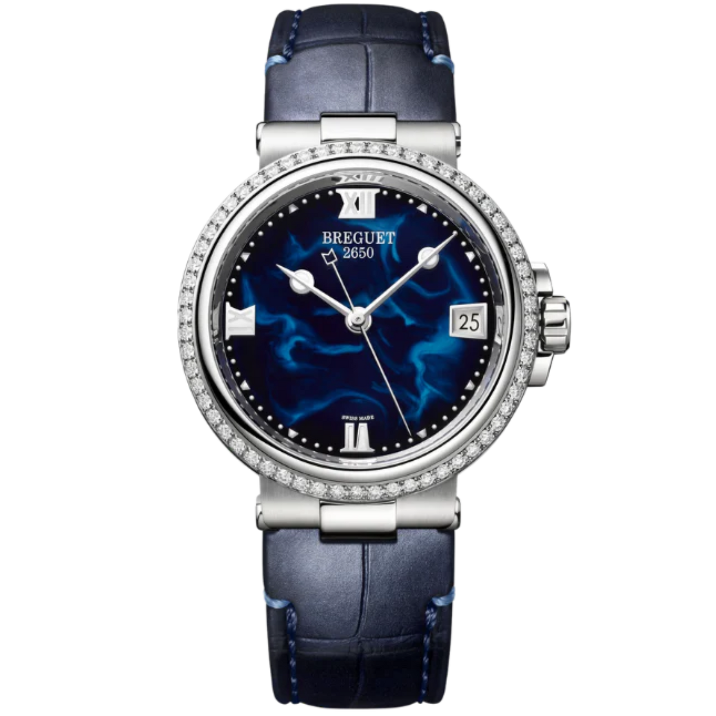 MARINE DAME 9518 34 MM STAINLESS STEEL WITH BLUE LACQUERED DIAL