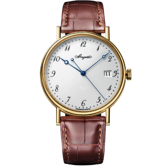 CLASSIQUE 5177 38 MM YELLOW GOLD WITH WHITE "GRAND FEU" ENAMEL DIAL