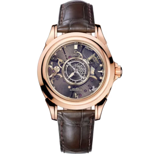 DE VILLE TOURBILLON 39 MM RED GOLD WITH SAPPHIRE DIAL