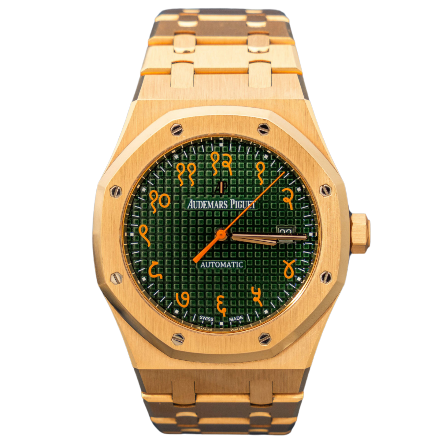 Audemars Piguet Royal Oak Ref. 15409OR.OO.1220.OR.01 Rose Gold Green Dial “Indian Sanskrit” (LTD 30 Pieces)