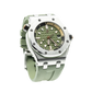 Royal Oak Offshore Diver 42MM Khaki Green Rubber Strap Khaki Green Dial With Méga Tapisserie Pattern Stainless Steel Case