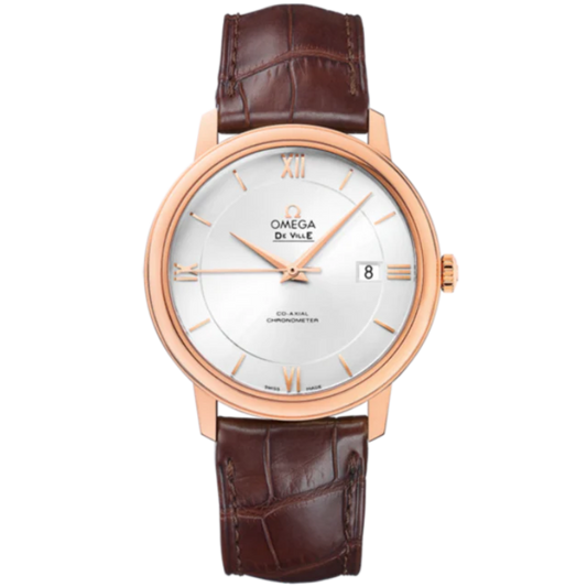 DE VILLE PRESTIGE 39 MM RED GOLD WITH SILVER DIAL