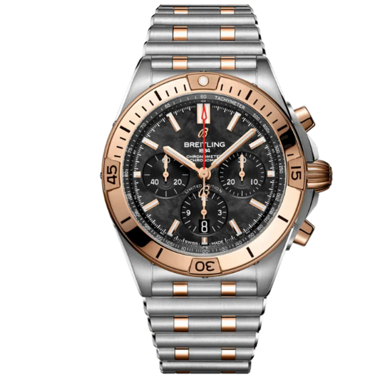 CHRONOMAT B01 42 MM STAINLESS STEEL & 18K ROSE GOLD WITH BLACK MOTHER OF PEARLDIAL