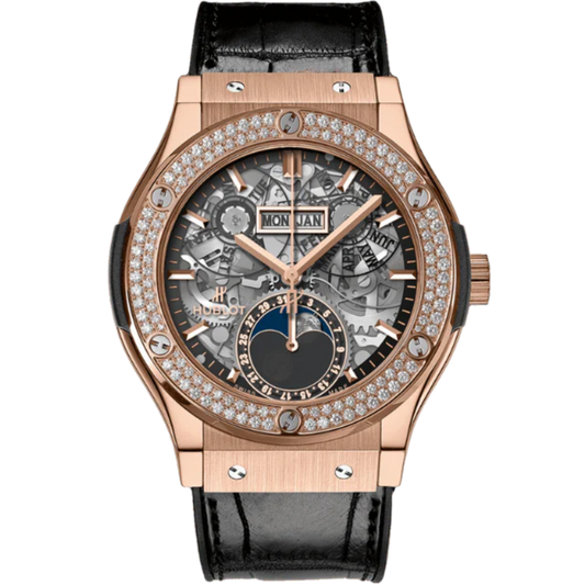 CLASSIC FUSION 42 MM AEROFUSION MOONPHASE KING GOLD DIAMONDS