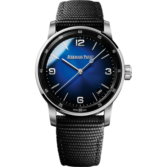 Audemars Piguet Code 11.59 Ref. 15210BC.OO.A002KB.01 41mm Smoked Blue Lacquered Dial 18-Carat White Gold Case