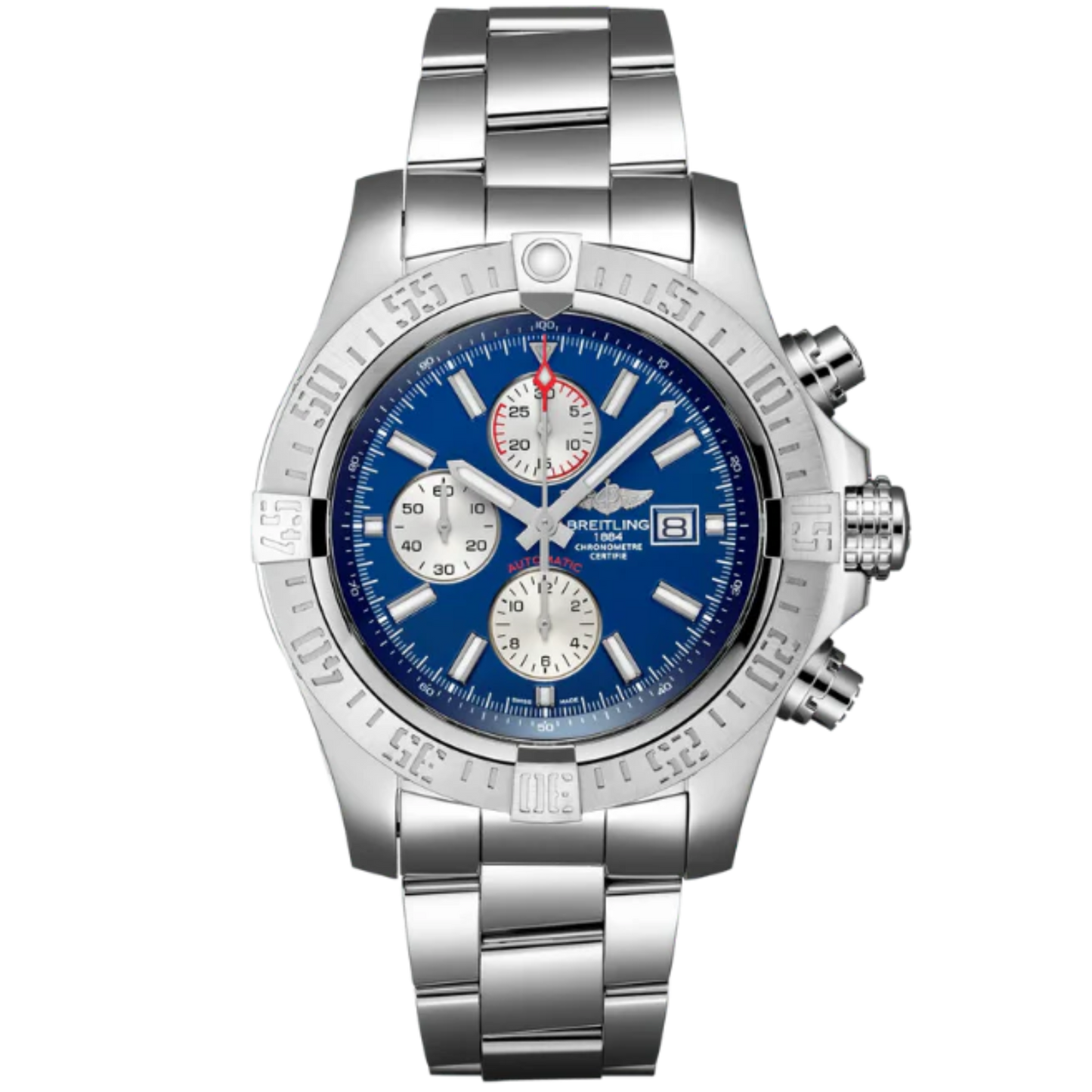SUPER AVENGER II 48 MM STAINLESS STEEL WITH BLUE DIAL