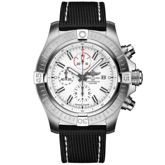 SUPER AVENGER CHRONOGRAPH 48 MM STAINLESS STEEL AND WHITE DIAL