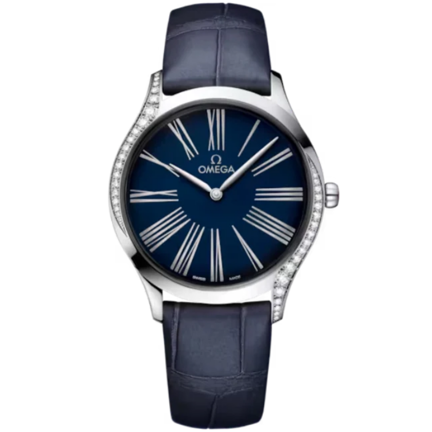 DE VILLE TRÉSOR 36 MM STAINLESS STEEL WITH BLUE DIAL