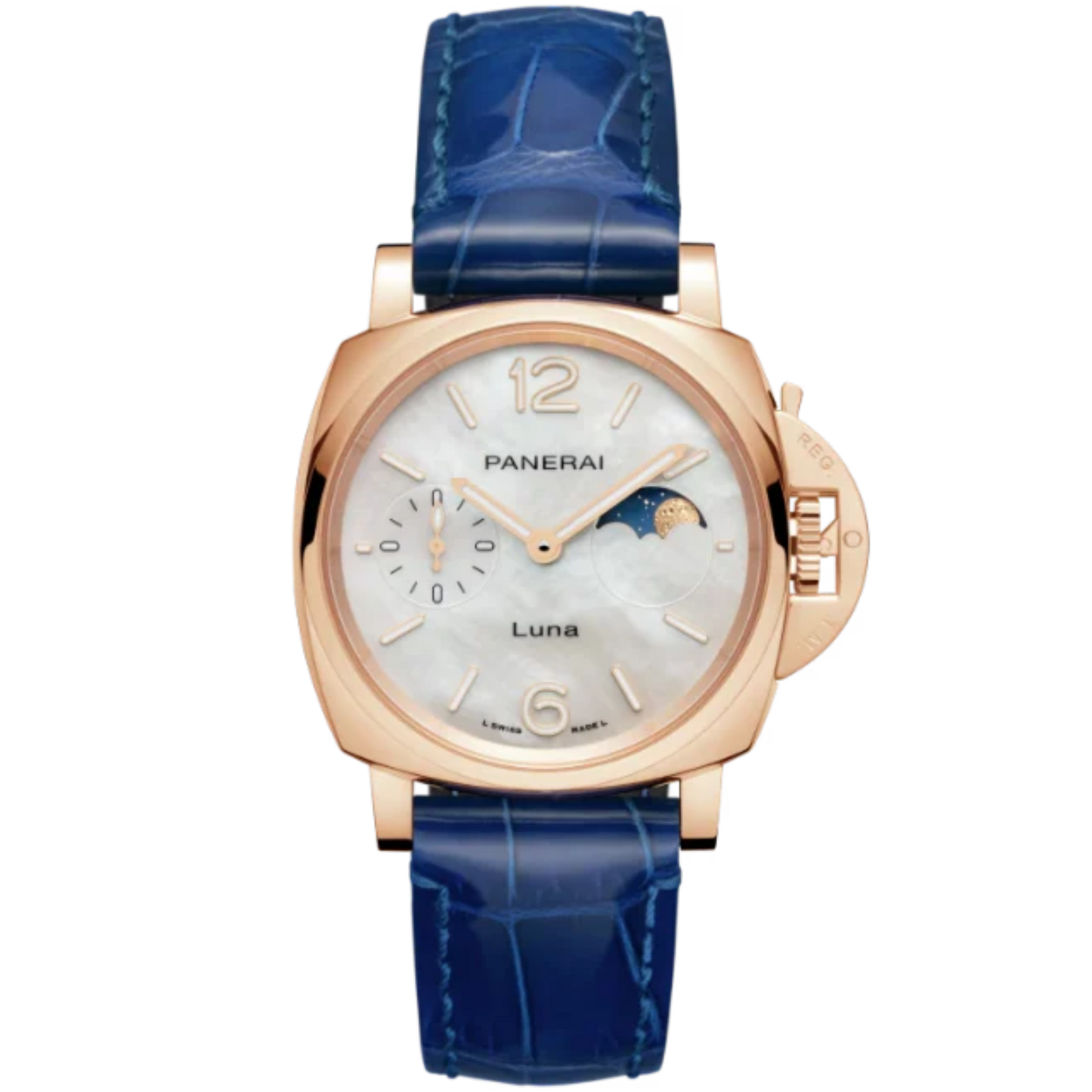 LUMINOR DUE LUNA PAM01181 38 MM GOLDTECH™ WITH MOTHER OF PEARL DIAL