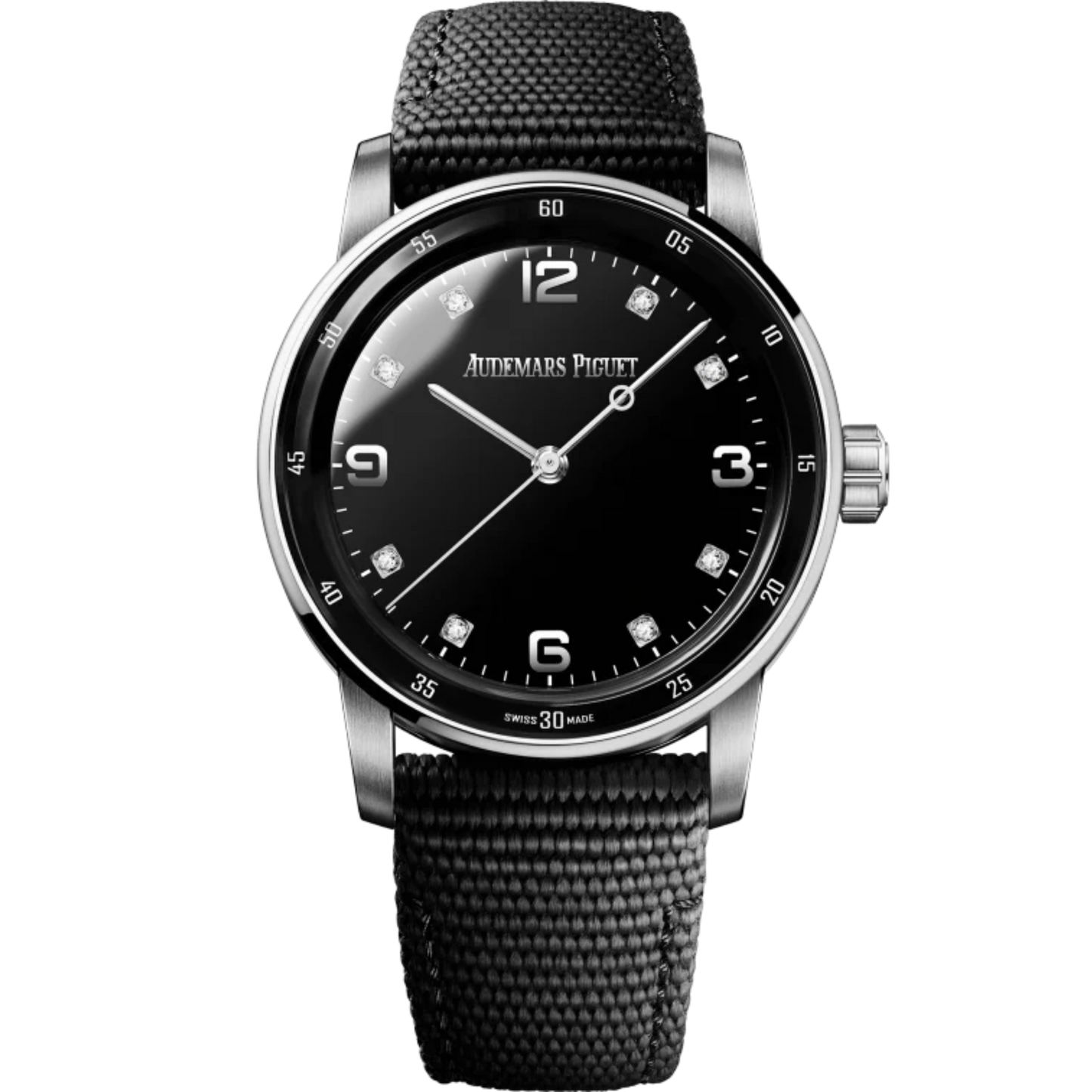 Code 11.59 by Audemars Piguet 41mm Black Rubber-Coated Strap Onyx Dial 18-Carat White Gold Case