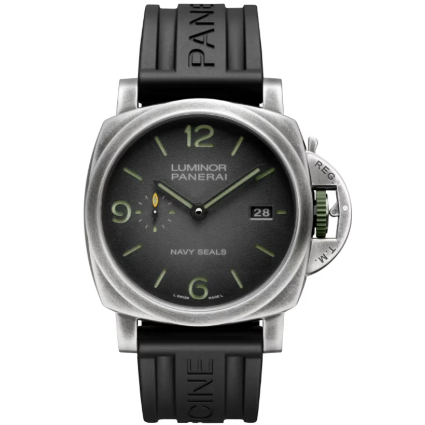 LUMINOR MARINA NAVY SEALS PAM01412 44 MM STAINLESS STEEL WITH DARK GREY DIAL