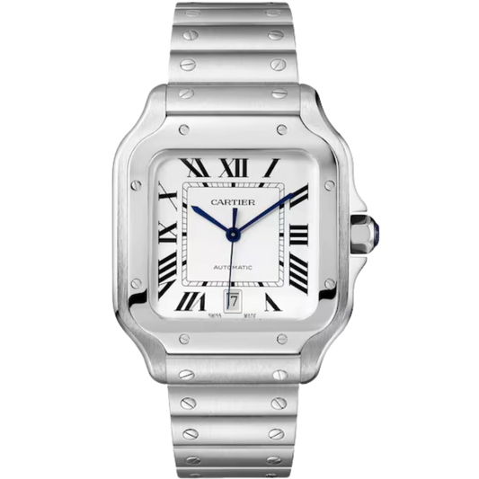 Cartier WSSA0018 Stainless Steel Santos De Cartier Large Model White Dial