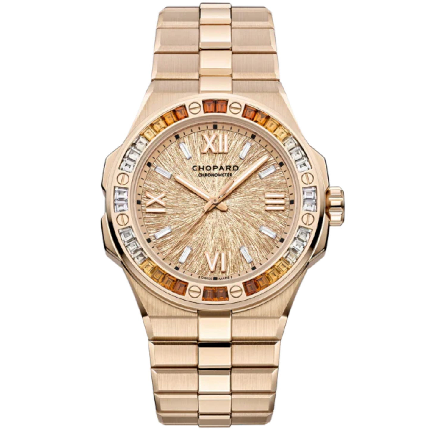ALPINE EAGLE 41 MM ETHICAL ROSE GOLD - SPESSARTITES - SAPPHIRES WITH PINK DAWN DIAL