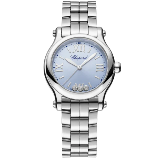 HAPPY SPORT 30 MM LUCENT STEEL™ WITH BLUE DIAL