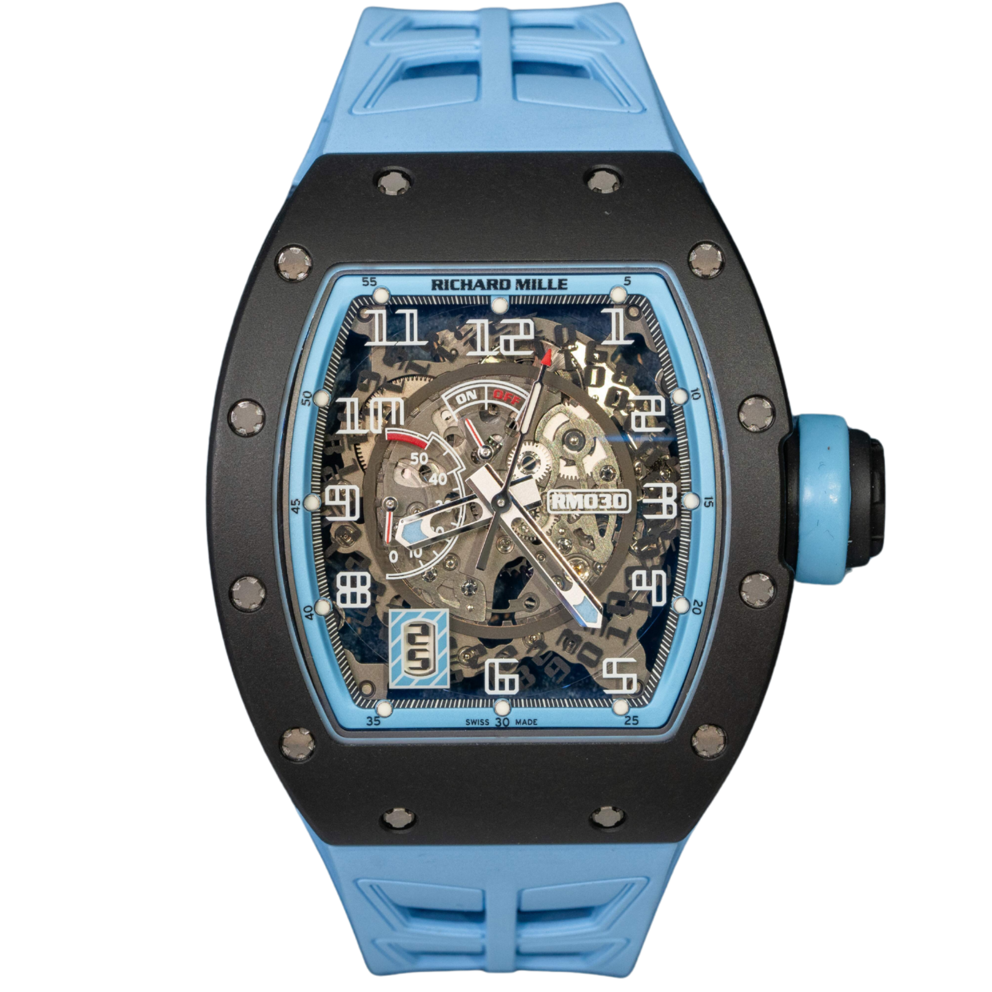 Richard Mille RM030 Black Carbon Argentina Edition Blue Rehaut