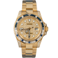 Rolex GMT Master Ref. 116758SA Yellow Gold Pave Dial/Sapphire and Baguette Bezel