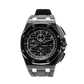 Royal Oak Offshore Chronograph 44MM Black Rubber Strap Black Dial With Méga Tapisserie Forged Carbon Case Pattern Black Ceramic Bezel