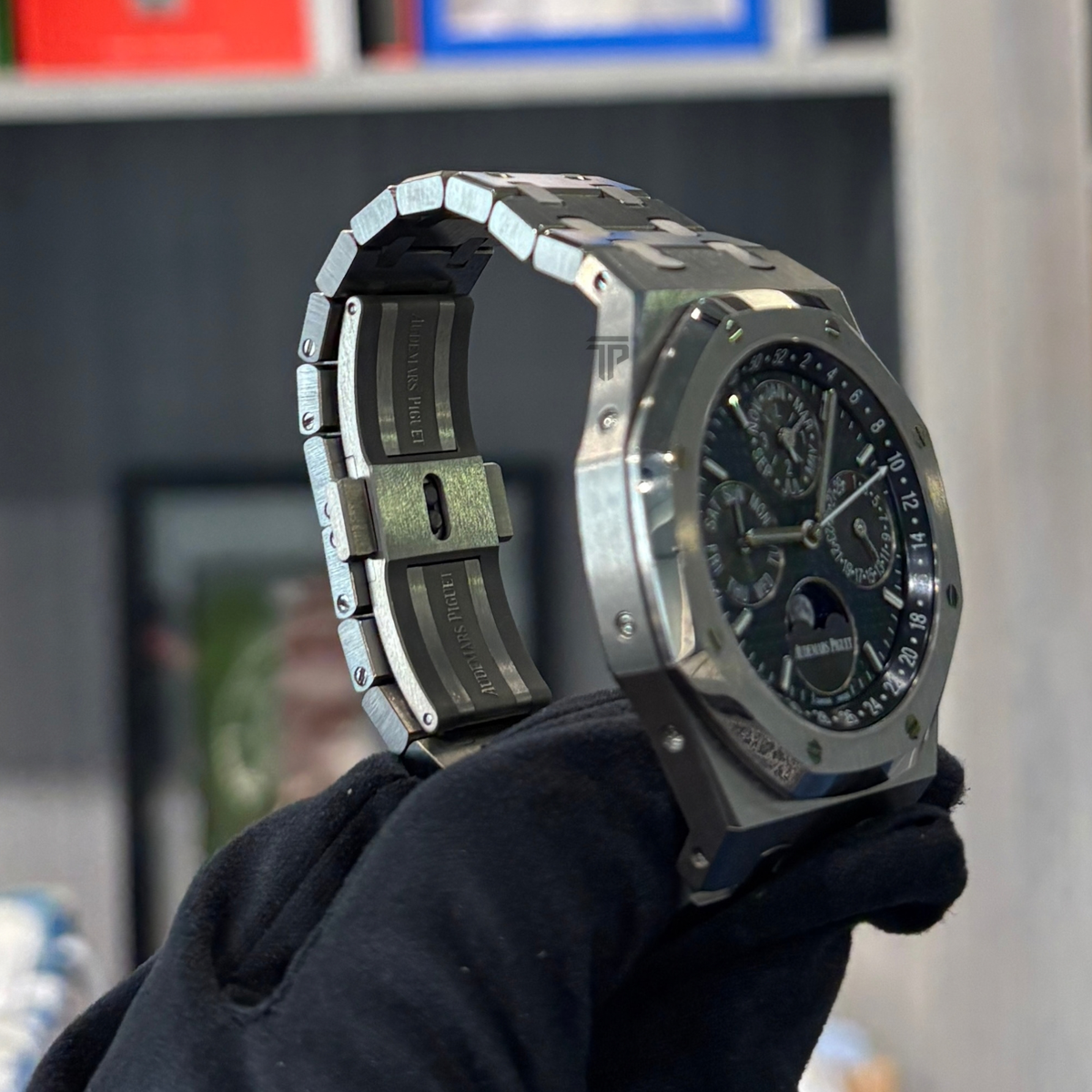 Audemars Piguet Royal Oak Ref. 26574TI.OO.1220TI.01 41mm Titanium Black /Blue Dial Perpetual Calendar