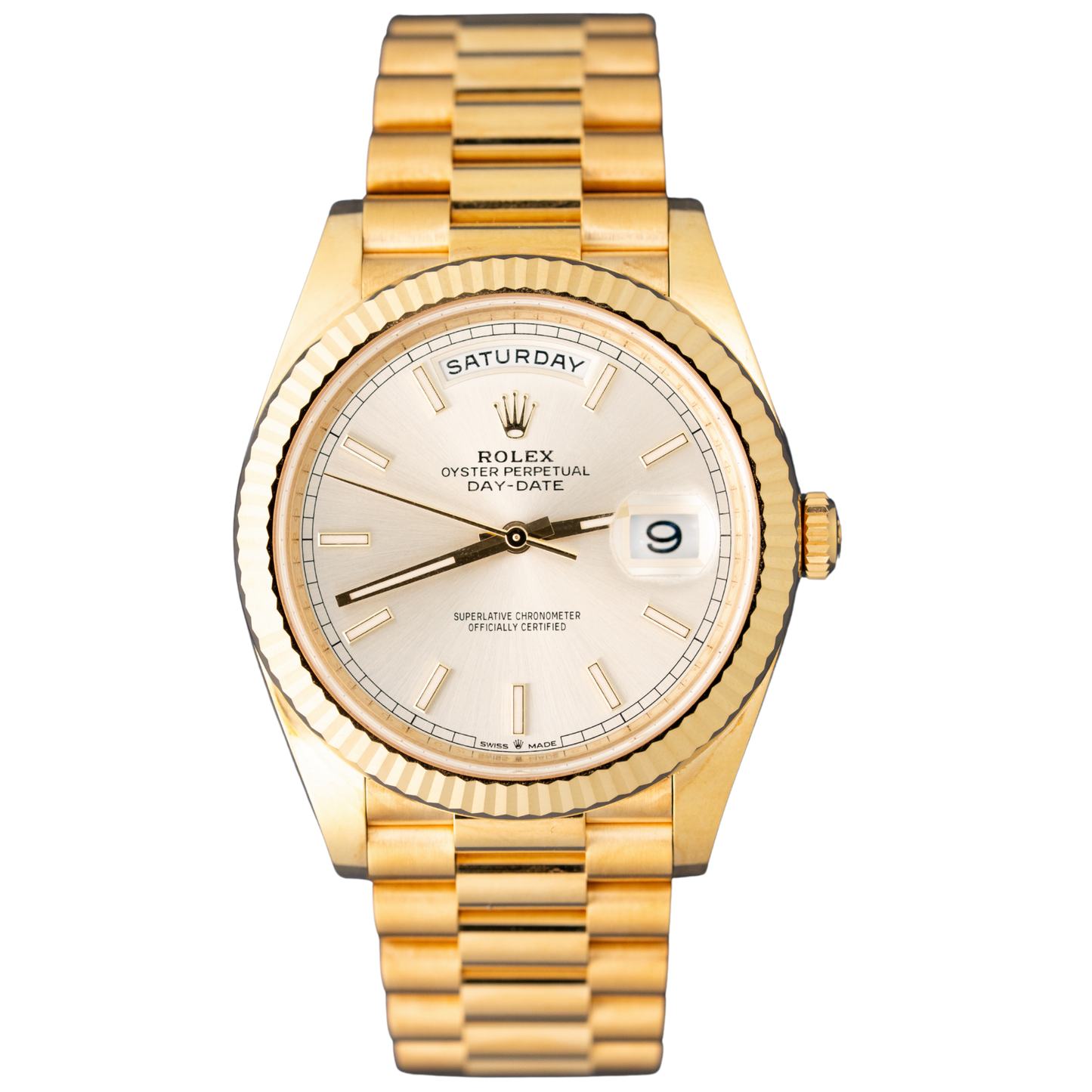 Rolex DayDate Ref. 18238 36mm Yellow Gold Champagne Stick Dial