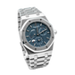 Royal Oak Dual Time 39MM Stainless Steel Bracelet Blue Dial With Grande Tapisserie Pattern Stainless Steel Case