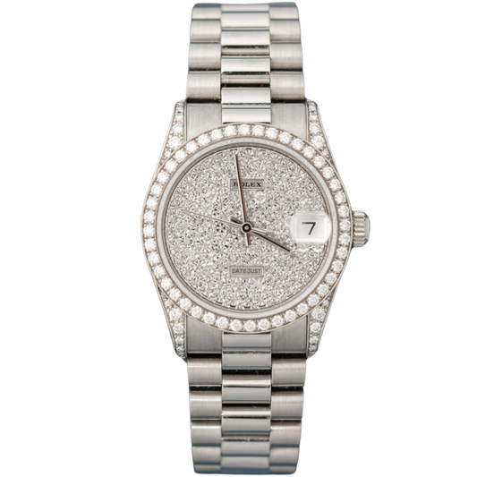 Rolex Datejust Ref. 68159 White Gold Factory Diamond Dial/Bezel/Lugs
