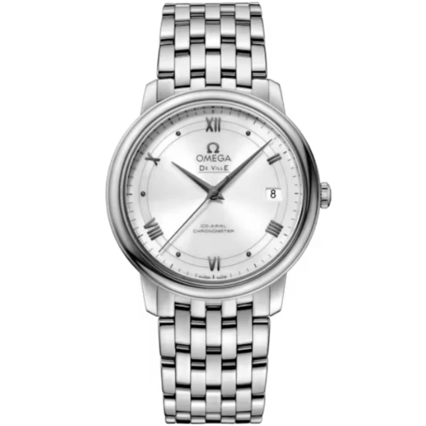 DE VILLE PRESTIGE 37 MM STAINLESS STEEL WITH WHITE DIAL