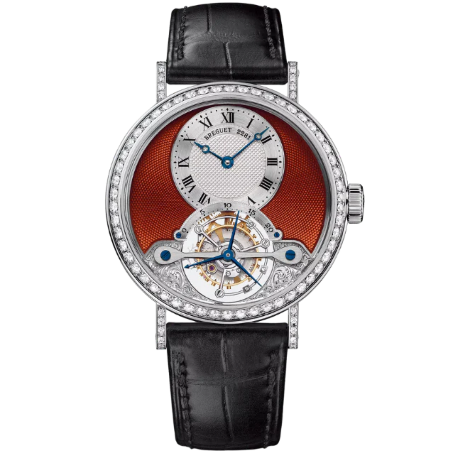 CLASSIQUE COMPLICATIONS 3358 35 MM 18K WHITE GOLD WITH RED ENAMEL COATING DIAL