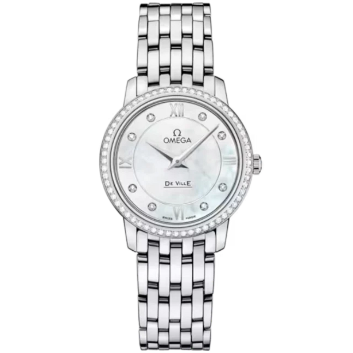 DE VILLE PRESTIGE 27 MM STAINLESS STEEL WITH MOTHER OF PEARL DIAL