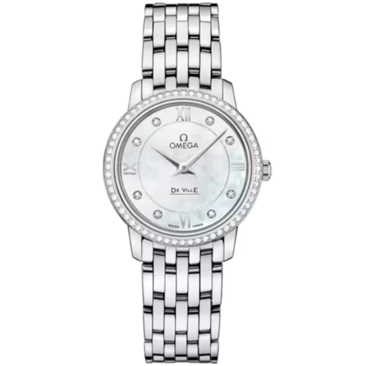 DE VILLE PRESTIGE 27 MM STAINLESS STEEL WITH MOTHER OF PEARL DIAL