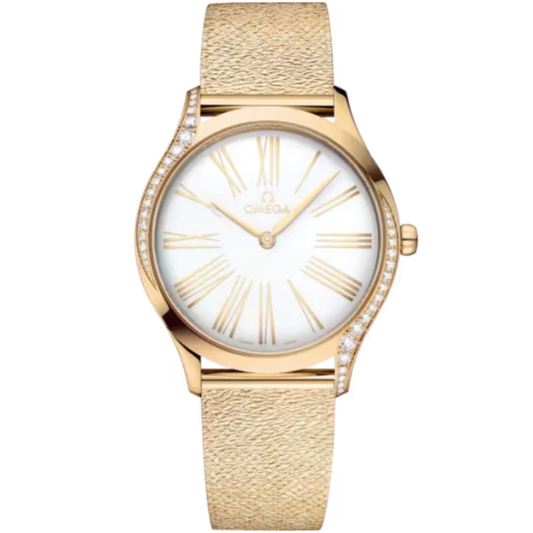DE VILLE TRÉSOR 36 MM MOONSHINE™ GOLD WITH WHITE DIAL