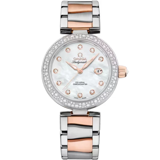 DE VILLE LADYMATIC 34 MM STAINLESS STEEL - SEDNA™ GOLD WITH MOTHER OF PEARL DIAL