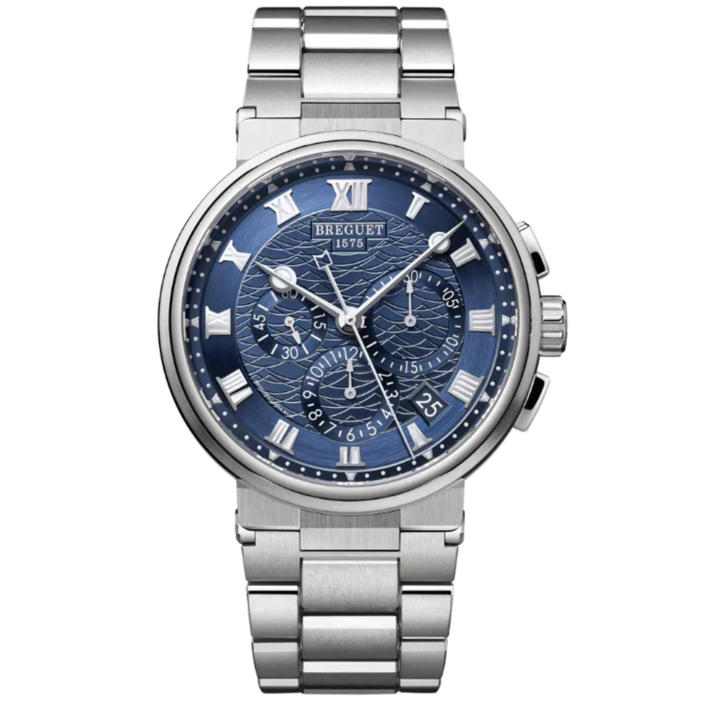 MARINE CHRONOGRAPHE 5527 42 WHITE GOLD WITH BLUE DIAL