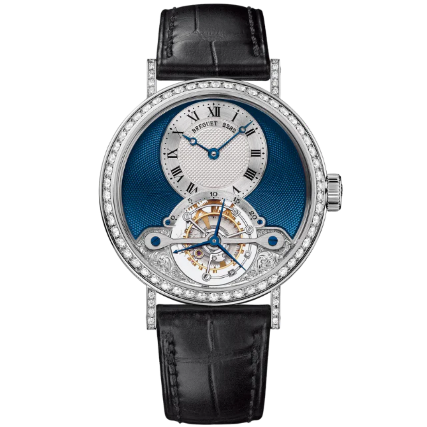 CLASSIQUE COMPLICATIONS 3358 35 MM 18K WHITE GOLD WITH BLUE ENAMEL COATING DIAL
