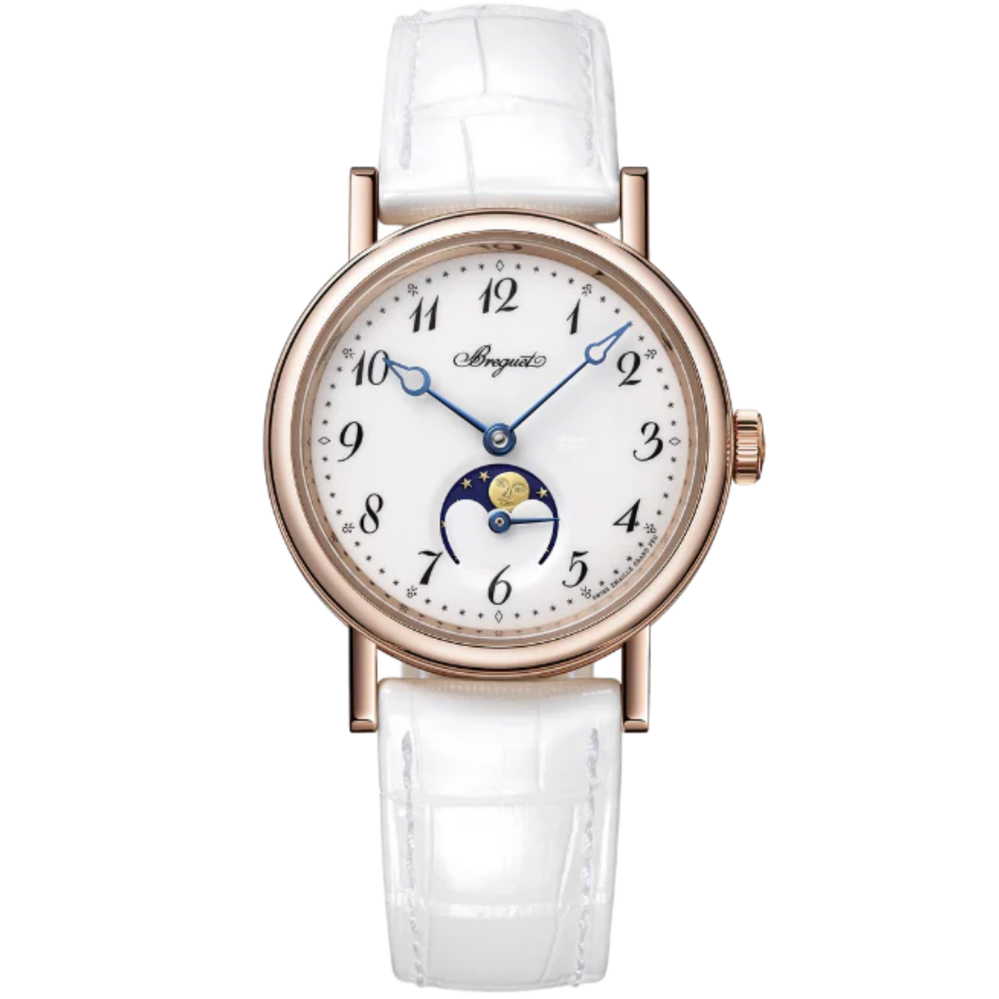 CLASSIQUE DAME 9087 30 MM ROSE GOLD WITH WHITE "GRAND FEU" ENAMEL DIAL