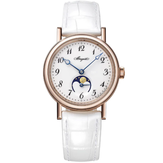 CLASSIQUE DAME 9087 30 MM ROSE GOLD WITH WHITE "GRAND FEU" ENAMEL DIAL