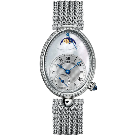REINE DE NAPLES 8908 36 MM WHITE GOLD WITH MOTHER OF PEARL DIAL