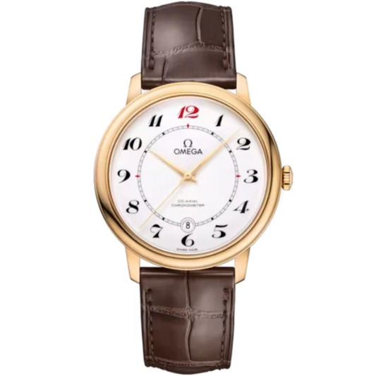 DE VILLE PRESTIGE 50TH ANNIVERSARY 39 MM YELLOW GOLD WITH WHITE DIAL