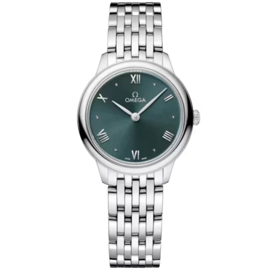 DE VILLE PRESTIGE 27 MM STAINLESS STEEL WITH GREEN DIAL