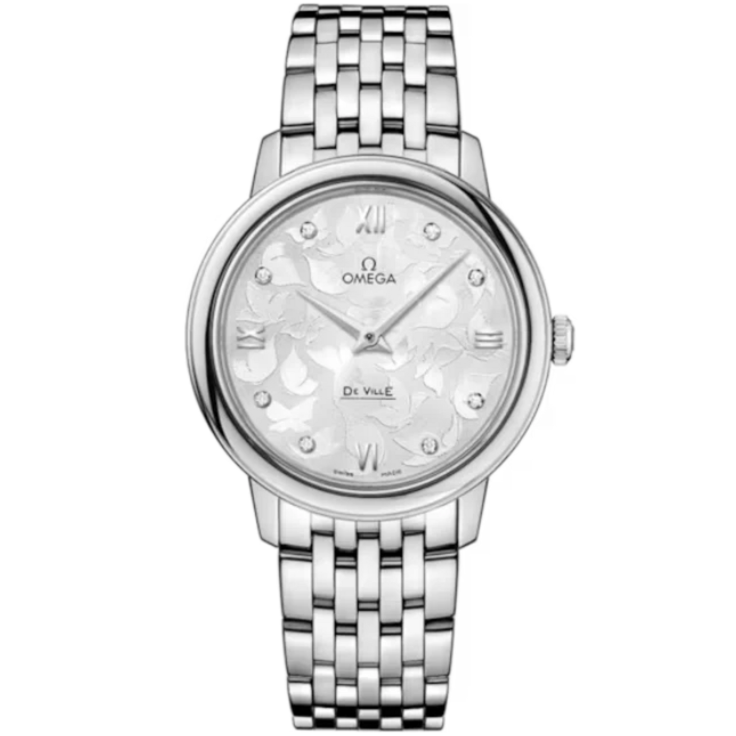 DE VILLE PRESTIGE BUTTERFLY 33 MM STAINLESS STEEL WITH SILVER DIAL