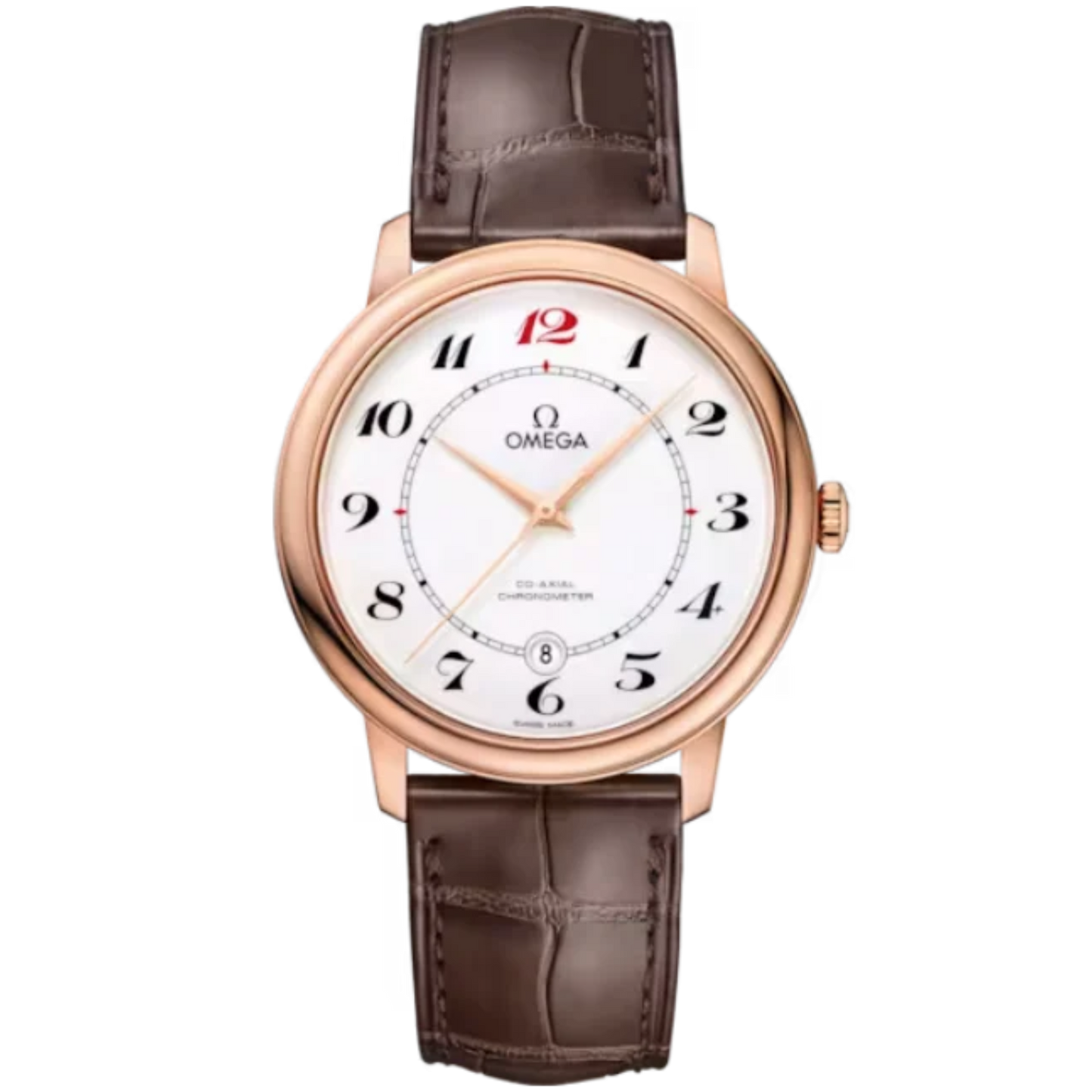 DE VILLE PRESTIGE 50TH ANNIVERSARY 39 MM RED GOLD WITH WHITE DIAL